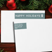 Scandinavische kerstboom adreslabel