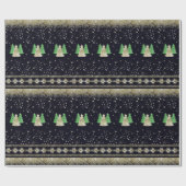 Scandinavische Kerstboom Cadeaupapier (Vlak)