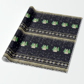 Scandinavische Kerstboom Cadeaupapier (Uitgerold)