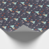 Scandinavische kerstboom - Doodle Personated Cadeaupapier (Hoek)