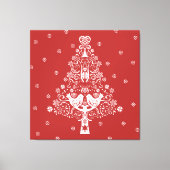 Scandinavische kerstboom magie canvas afdruk (Voorkant)