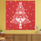 Scandinavische kerstboom magie canvas afdruk (Insitu (Woonkamer))