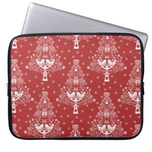 Scandinavische kerstboom magie laptop sleeve