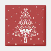 Scandinavische kerstboom magie magneet (Voorkant)