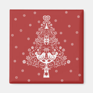 Scandinavische kerstboom magie magneet