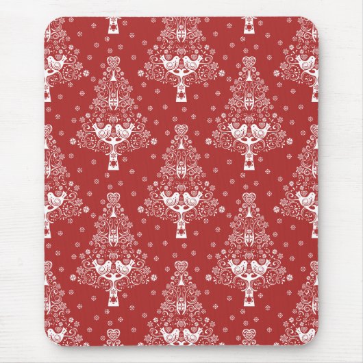 Scandinavische kerstboom magie muismat (Voorkant)