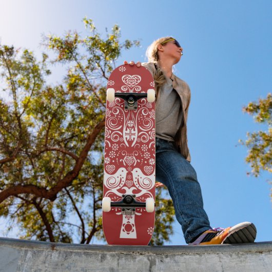 Scandinavische kerstboom magie persoonlijk skateboard (Buiten 1)