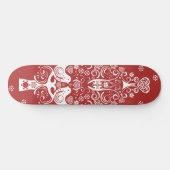 Scandinavische kerstboom magie persoonlijk skateboard (Horizontaal)