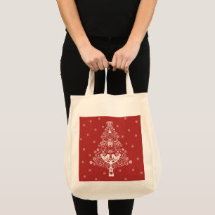 Scandinavische kerstboom magie tote bag