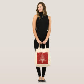 Scandinavische kerstboom magie tote bag (Voorkant (model))