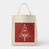 Scandinavische kerstboom magie tote bag (Achterkant)