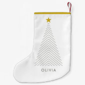 Scandinavische kerstboom | Minimale Gold Star Kleine Kerstsok (Achterkant)