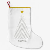 Scandinavische kerstboom | Minimale Gold Star Kleine Kerstsok (Voorkant)