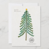 Scandinavische kerstboom Modern Corporate Team Feestdagenkaart (Voorkant)