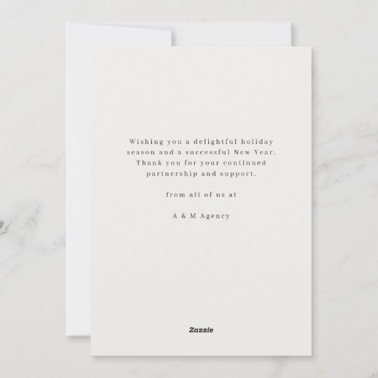 Scandinavische kerstboom Modern Corporate Team Feestdagenkaart (Achterkant)