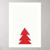 Scandinavische kerstboom poster (Voorkant)