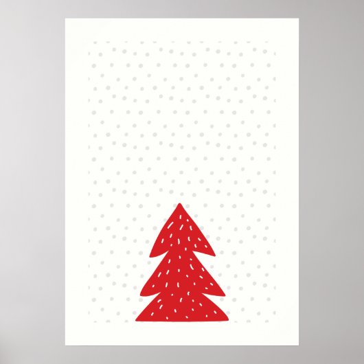 Scandinavische kerstboom poster (Voorkant)