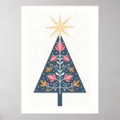 Scandinavische kerstboom poster (Voorkant)