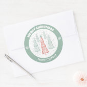 Scandinavische kerstboom Stickers (Envelop)