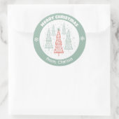 Scandinavische kerstboom Stickers (Tas)