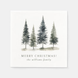 Scandinavische kerstboom vakantie servet