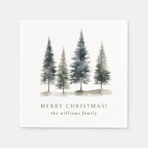 Scandinavische kerstboom vakantie servet