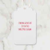 Scandinavische kerstboomkaart met Folie Cadeaulabels (Achterkant)