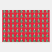 Scandinavische kerstboomkunst inpakpapier vel (Voorkant 2)