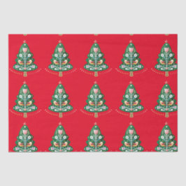 Scandinavische kerstboomkunst tissuepapier