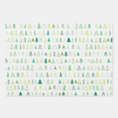 Scandinavische kerstboompatronen inpakpapier vel (Voorkant)