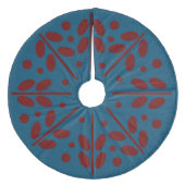 Scandinavische kerstboomrok met kerstboomkunst fleece kerstboom rok (Voorkant)