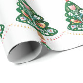 Scandinavische kerstboomschildering met kerstboomv cadeaupapier (Rol Hoek)