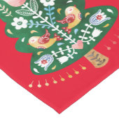 Scandinavische kerstboomschildluis korte tafelloper (Hoek)