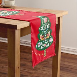 Scandinavische kerstboomschildluis korte tafelloper