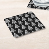 Scandinavische kerstboomversieringen kartonnen onderzetters (Schuin)