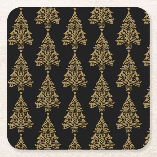 Scandinavische kerstboomversieringen kartonnen onderzetters (Voorkant)