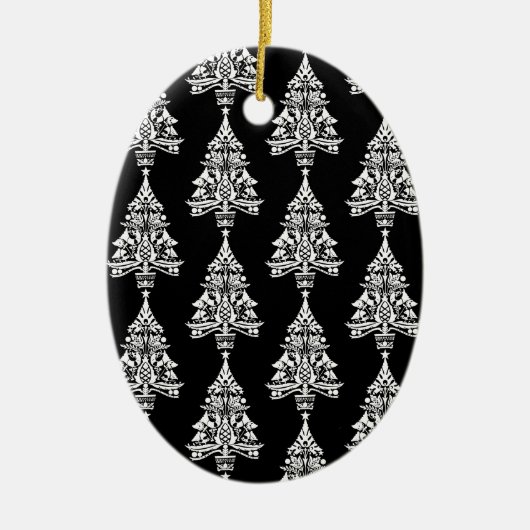 Scandinavische kerstboomversieringen keramisch ornament (Voorkant)