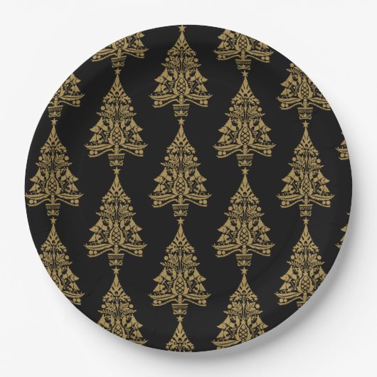 Scandinavische kerstboomversieringen papieren bordje (Voorkant)