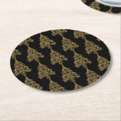 Scandinavische kerstboomversieringen ronde kartonnen onderzetter (Gebogen)