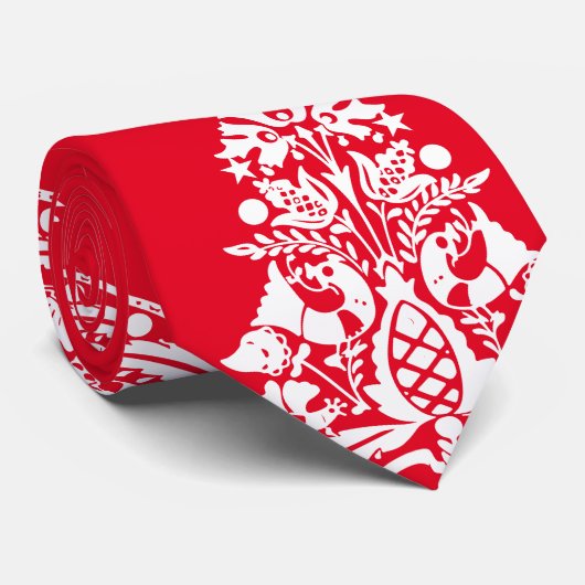 Scandinavische kerstboomversieringen stropdas (Opgerold)