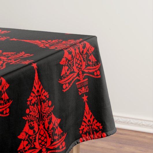 Scandinavische kerstboomversieringen tafelkleed (Voorbeeld)