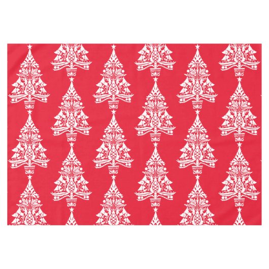 Scandinavische kerstboomversieringen tafelkleed (Voorkant (Horizontaal))