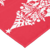 Scandinavische kerstboomversieringen tafelkleed (Gekanteld)