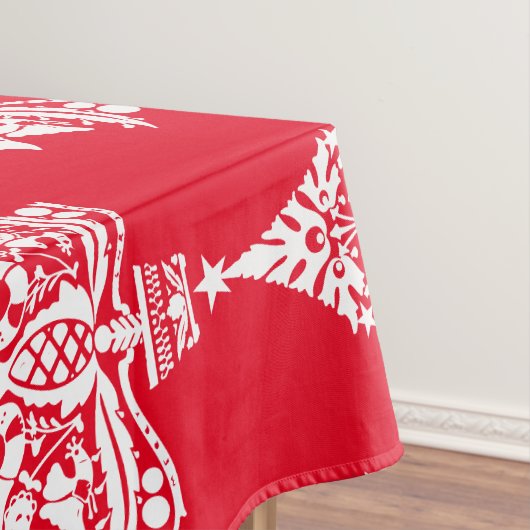 Scandinavische kerstboomversieringen tafelkleed (Voorbeeld)