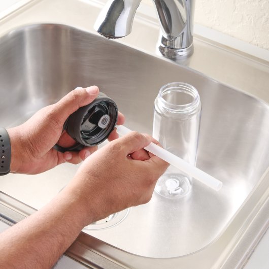 Scandinavische kerstdecoratie Waterverf huizen Waterfles (Aanrecht)