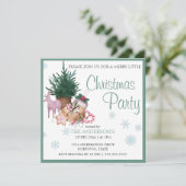 Scandinavische kerstdenversiering merry littl kaart (Staand voorkant)