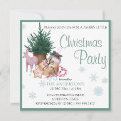 Scandinavische kerstdenversiering merry littl kaart (Voorkant)