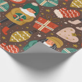  Scandinavische kerstfeestdag Cadeaupapier (Hoek)