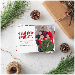 Scandinavische kerstfeestdag fotokaart kaart