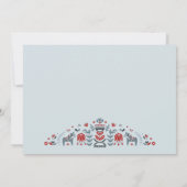 Scandinavische kerstfeestdag in Nordic Folk Art Da Feestdagenkaart (Achterkant)